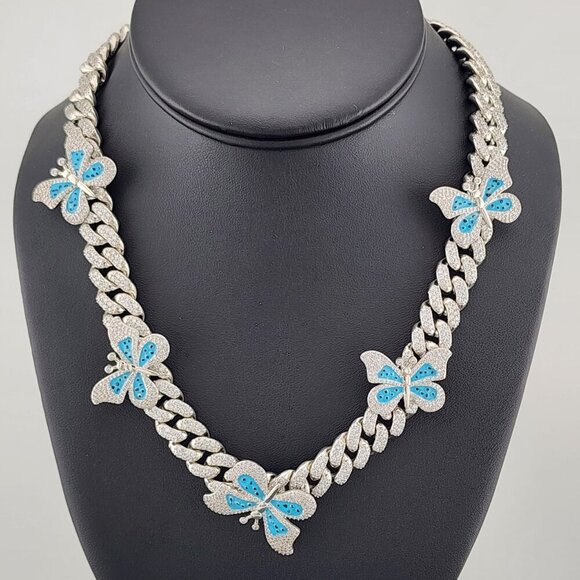 Whispering Wings: Brand New Butterfly Choker Necklace
